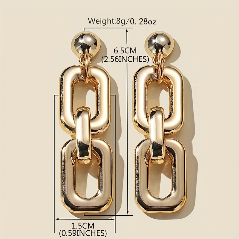 Minimalist Geometric Hoop Earrings Durable Metal Timeless Accessory
